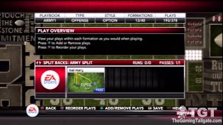 TheGamingTailgate NCAA Football 13  Prerelease  Army Playbook Walkthrough [upl. by Onitnas]