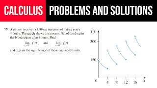 10 A patient receives a 150mg injection of a drug every 4 hours The graph shows the amount ft [upl. by Brandwein]