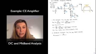 Example CE Amplifier DC and Midband Analysis [upl. by Mesics540]