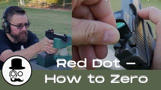 How to Zero a Red Dot Optic on a Pistol  Using a Bench Rest [upl. by Casta]