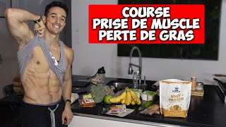 MES COURSES PRISE DE MUSCLE PERTE DE GRAS  musculation [upl. by Ahtanamas]