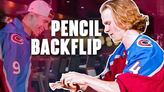 NHL Players Try the Pencil Backflip Challenge [upl. by Odo]