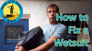 How to Fix a Wetsuit with a Tear or Cut [upl. by Bale]