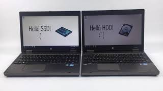 Computer Factory HP Probook 6570b HDD vs SSD [upl. by Eanrahs]