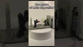 Return of Luke Skywalker on TV  The Mandalorian Luke Hallway Diorama  legoshorts mandalorian [upl. by Linus]