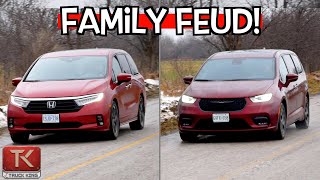 2023 Honda Odyssey vs Chrysler Pacifica PlugIn Hybrid  Which Minivan is Best for Your Family [upl. by Ellenehc821]