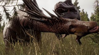 CARNOTAURUS vs MEGALOSAURUS VS AMARGASAURUS  Jurassic World Evolution 2 [upl. by Anastasius]