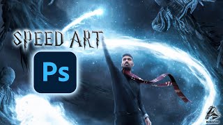 HARRY POTTER PATRONUS EFFECT  PHOTOSHOP MANIPULATION  SPEEDART [upl. by Asilej]