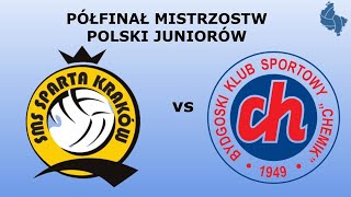 Półfinał Mistrzostw Polski Juniorów SMS Sparta AGH Kraków  BKS Chemik Bydgoszcz [upl. by Ahsoym]