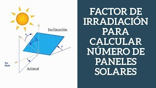 Factor de irradiación para calcular el número de paneles solares en un Sistema Solar  Video 26 [upl. by Beacham]