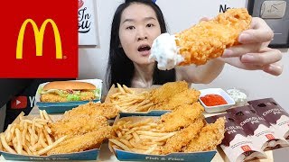 MCDONALDS CRUNCHY Fish amp Fries Molten Chocolate Pies Sweet Chilli Fish Burger Eating Show Mukbang [upl. by Patin459]