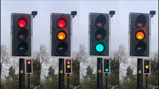 Blunham Tempsford Road PEEK TLED Traffic Lights [upl. by Zita103]