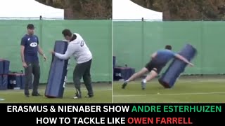 Owen Farrell High Tackle  What Rassie Nienaber amp Rassie Erasmus Said To Andre Esterhuizen [upl. by Cogen]