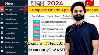 How to apply for Turkey Burslari Scholarship 2024online Application Process  No IELTS  MBBS [upl. by Almena776]