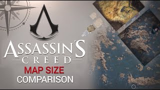 Assassins Creed All Maps SIZE Comparison  AC3 AC4 ACOdyssey [upl. by Flint]