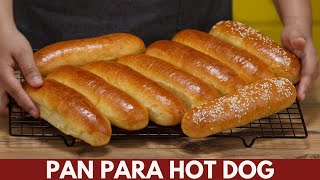 PAN para HOT DOG FÁCIL  PANECILLOS TIERNOS y ESPONJOSOS [upl. by Htebazile]