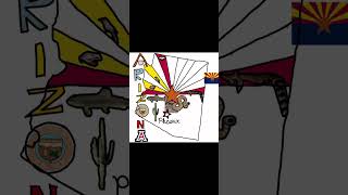 US State Art pt3 Arizona america art arizona flag [upl. by Goldfinch]