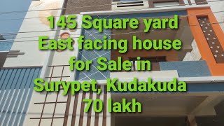 G1 House for sale in Suryapet 145 Square yard East Facing Kudakuda 70 lakh [upl. by Ban285]