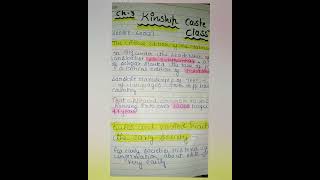 Kinship Caste and Class  chapter 3 notes history class12 upsc cuet boardexam✅🌼 [upl. by Wehhtam]