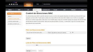 Elimina los intrusos de tu red de wifi a través del filtrado MAC en el Módem ARRIS TG2482A [upl. by Rovit900]