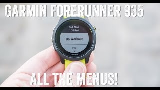 GARMIN FORERUNNER 935  MENU DEEPDIVE [upl. by Anirdua]