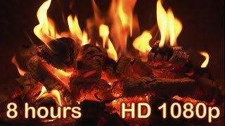 ✰ 8 HOURS ✰ Best Fireplace HD 1080p video ✰ NO ADS ✰ Relaxing fireplace sound ✰ Fireplace Burning ✰ [upl. by Neliac]