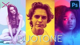 3 Easy DUOTONE Photo Effects  Photoshop CC Tutorial [upl. by Einaffets]