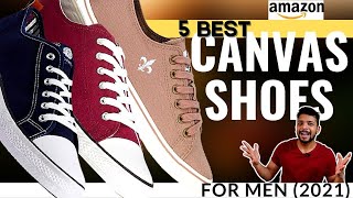 5 Best Canvas Shoes 2021  Under 500 amp 1000  Budget Canvas shoes for men Online In India [upl. by Chader304]