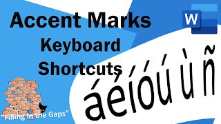 How to easily type accent marks over letters in MS Word  using the Keyboard [upl. by Dielu193]