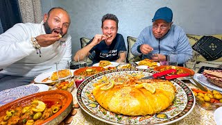 Moroccan Food Tour in Essaouira 🇲🇦 Oysters  Giant Bastilla in Morocco [upl. by Little406]