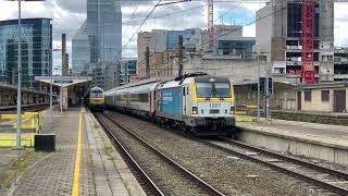 NMBS HLE18 1801IC OostendeEupen1818 vertrekken uit Brussel Noord [upl. by Dlopoel]