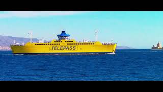 TELEPASS Strait of Messina 21052021  PassengerRoRo Cargo Ship  CARONTE amp TOURIST [upl. by Aillimac76]