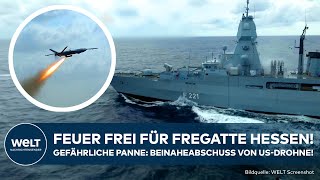 FREGATTE HESSEN Erfolge und Pannen im Roten Meer Deutsches Kriegsschiff bekämpft HuthiDrohnen [upl. by Ohara]