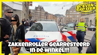 BOEVENSPOTTER  ZAKKENROLLER AANGEHOUDEN IN DE WINKEL 210 [upl. by Ardnossac695]