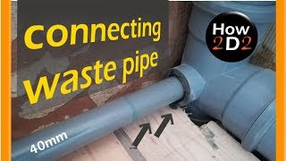 how to connect waste pipe into branch boss pipe [upl. by Estis]