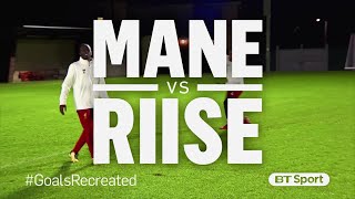 Sadio Mané attempts John Arne Riises thunderbolt for GoalsRecreated [upl. by Poler263]