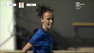 Italy vs Sweden  Algarve Cup Final 2022 [upl. by Yenhpad]