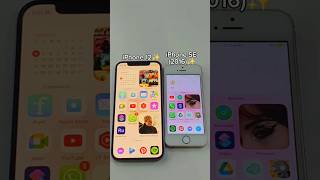 iPhone 12 🆚 iPhone SE  iOS 17 ✨apple appleiphone unboxing tech shorts [upl. by Cornelie594]