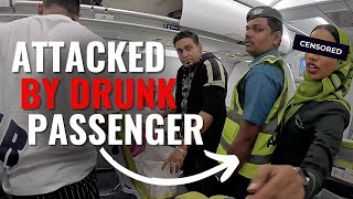 ATTACKED by DRUNK Passenger on SALAM AIR  Police at the gate [upl. by Berkly579]