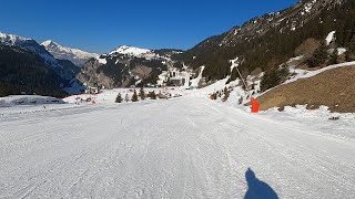 Flaine  GoPro POV skiing down Blue Zeolite and Blue Serpentine in March 2022 [upl. by Neeoma560]