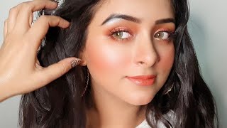 Areeka Haq Inspired Makeup and Hair Curls Tutorial [upl. by Aicilif]