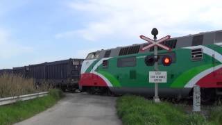 Passaggio a livello senza barriere di via dei Poggi in HD  Ravenna  Level Crossing [upl. by Alanson488]