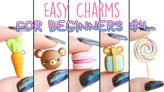 Easy Charms For Beginners 4│5 in 1 Polymer Clay Tutorial [upl. by Flatto]