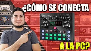 CÓMO CONECTAR la tarjeta de SONIDO V8S [upl. by Jammin]