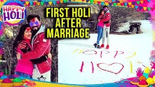 Gaurav Chopra And Wife Hitishas FIRST HOLI After MARRIAGE [upl. by Heall]