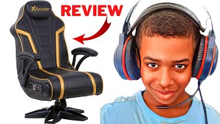 X Rocker Trident Pedestal Gaming Chair Black  Gold Review [upl. by Spain]