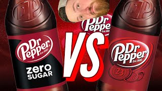 Dr Pepper® ZERO SUGAR VS ORIGINAL Taste Test  TravTries [upl. by Luapnoj]