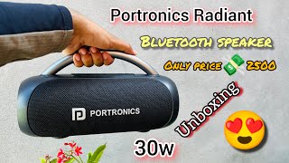 Portronics Radiant 30W wireless Bluetooth speaker unboxing price 2500 [upl. by Fabrienne]