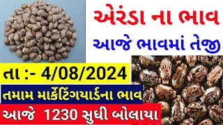 Aranda na bhav । 4082024 । એરંડા ના ભાવ । eranda na bhav  information about castor price [upl. by Dyal660]