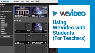 Using WeVideo with Students For Teachers [upl. by Dnaleel]